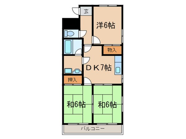 惟信ハイツの物件間取画像